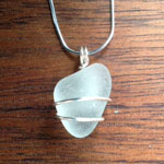 Blue Seaglass Necklace